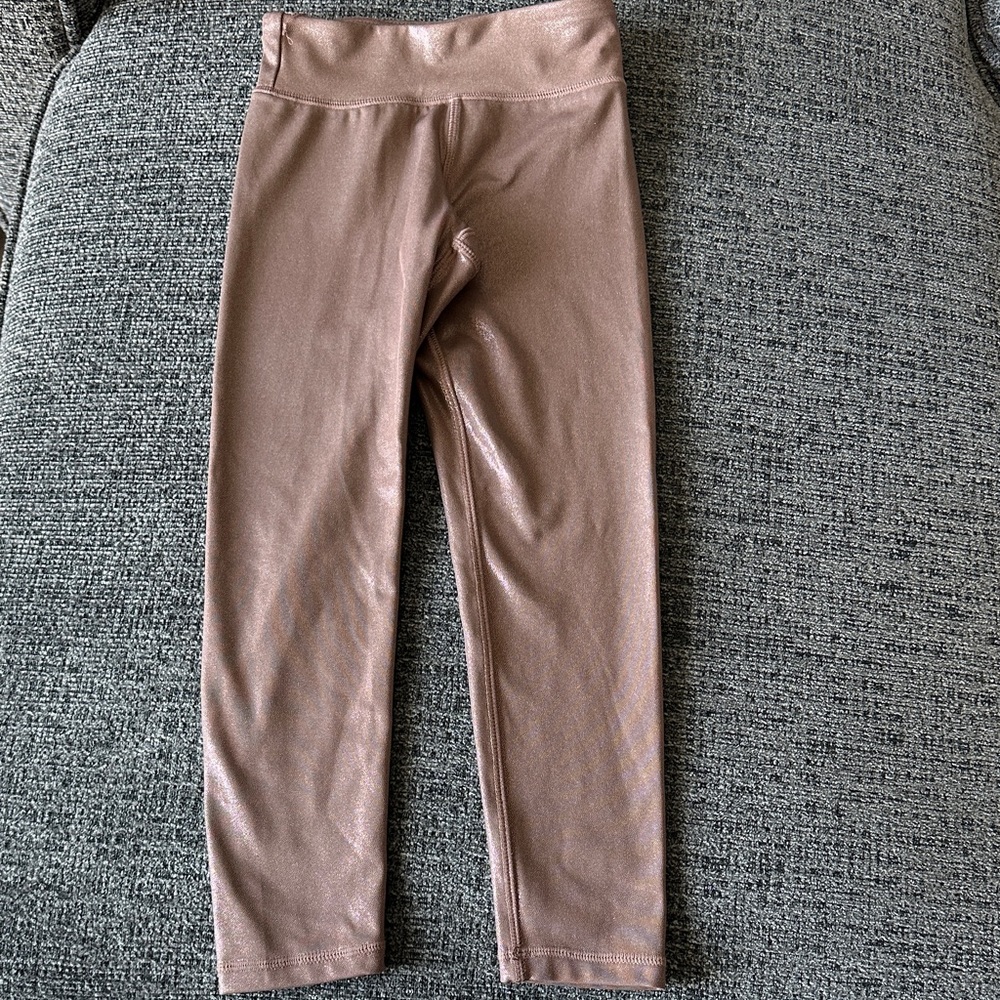 GAP Girls' Shimmery Rose Brown Leggings